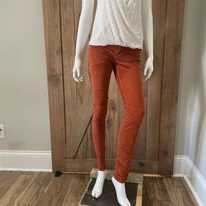 Free People Rust Skinny Corduroy